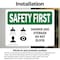 Signmission Shower And Eyewash Do Not Block With Symbol, 5 in W x Rectangle, Vinyl Decal OS-2PACK-SF-D-35-L-10976 - alternate 6